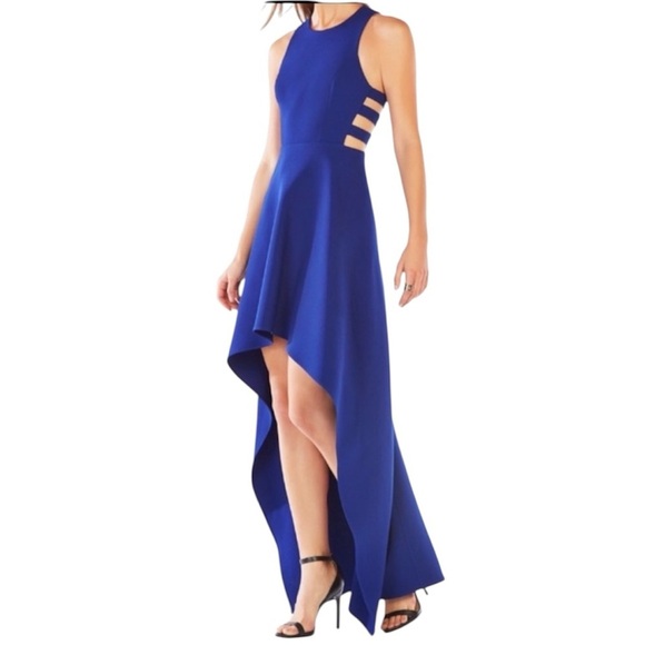 BCBGMAXAZRIA Size 2 Deep Royal Blue High-Low Dress - Picture 1 of 13